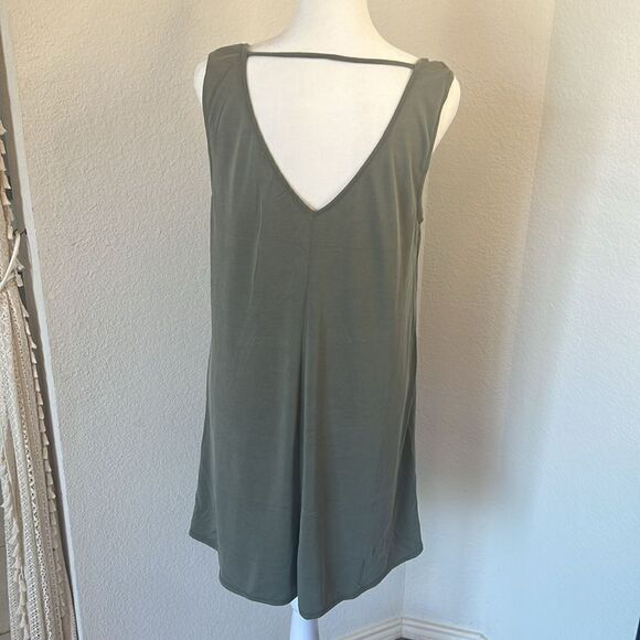 Cute Sleeveless A-Line Dress with Front Zipper Detail ~ Size Medium - Picture 3 of 4
